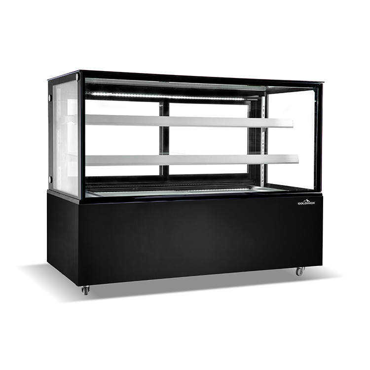 Vitrine réfrigérée d'exposition noire - 1840 x 688 x 1200 mm - PREMIUM - GOLDINOX