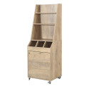Desserte de service compacte professionnelle avec service haut en bois Chêne clair PREMIUM - GOLDINOX