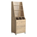 Desserte de service compacte professionnelle avec service haut en bois Chêne clair PREMIUM - GOLDINOX