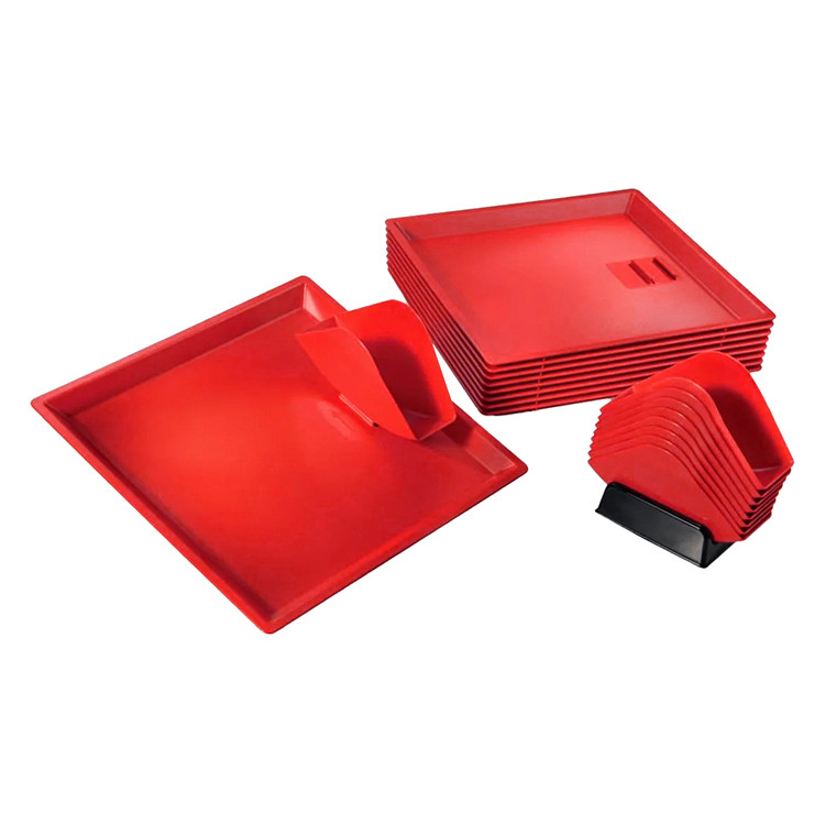 15 plateaux de service avec porte sandwich/kebab (Rouge) - PLATOOFLEX