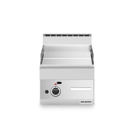 Plaque de cuisson à gaz 400 mm lisse chromée (5,7 kw) à poser PREMIUM / GOLDINOX
