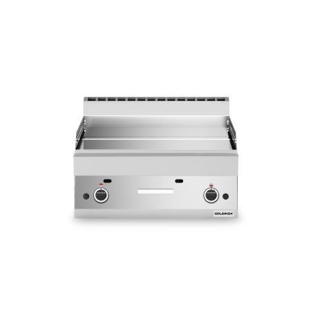 Plaque de cuisson à gaz 700 mm lisse chromée (11,4 kw) à poser PREMIUM / GOLDINOX