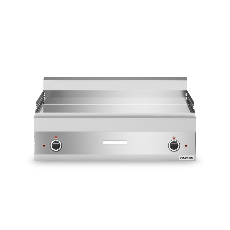Plaque de cuisson électrique 700 mm lisse et rainurée (9 kw) à poser PREMIUM / GOLDINOX