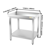 Table inox 800 x 600 mm ECO / GOLDINOX