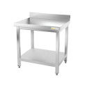 Table inox 600 x 600 mm adossée ECO / GOLDINOX