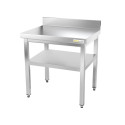 Table inox 600 x 600 mm adossée ECO / GOLDINOX