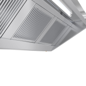 Hotte murale sans moteur 2400 x 900 x 400 mm avec éclairage, filtre et robinet de vidange PREMIUM / GOLDINOX