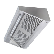 Hotte murale avec moteur 1500 x 700 x 450 mm avec variateur, éclairage, filtre et robinet de vidange PREMIUM / GOLDINOX
