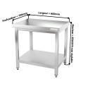 Table inox 600 x 700 mm ECO / GOLDINOX 