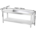 Table inox 1800 x 700 mm PREMIUM / GOLDINOX 