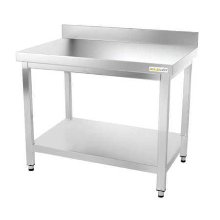 Table inox 1000 x 700 mm adossée / GOLDINOX