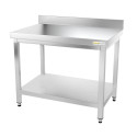 Table inox 1000 x 700 mm adossée / GOLDINOX