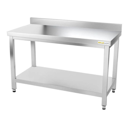 Table inox 1400 x 700 mm adossée ECO / GOLDINOX 