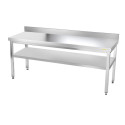 Table inox 1800 x 700 mm adossée ECO / GOLDINOX 