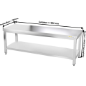 Table inox soubassement 1800 x 700 mm / GOLDINOX 