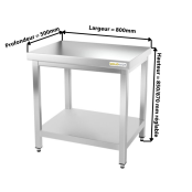 Table inox 800 x 500 mm / GOLDINOX