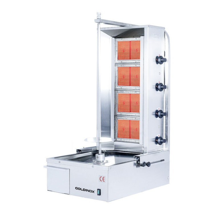 Machine à kebab 4 feux Gaz PREMIUM / GOLDINOX