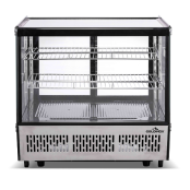 Vitrine réfrigérée positive de comptoir noire 120 Litres PREMIUM - GOLDINOX
