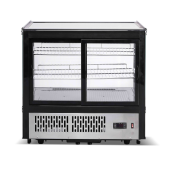 Vitrine réfrigérée positive de comptoir noire 120 Litres PREMIUM - GOLDINOX