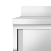 Meuble bas inox 1600 x 600 mm adossé PREMIUM / GOLDINOX