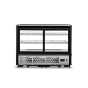 Vitrine réfrigérée positive de comptoir noire 160 Litres PREMIUM - GOLDINOX