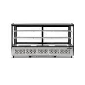 Vitrine réfrigérée positive de comptoir noire 242 Litres PREMIUM - GOLDINOX