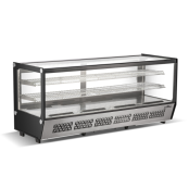 Vitrine réfrigérée positive de comptoir noire 268 Litres PREMIUM - GOLDINOX
