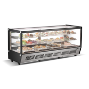 Vitrine réfrigérée positive de comptoir noire 268 Litres PREMIUM - GOLDINOX