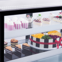 Vitrine réfrigérée d'exposition inox - 940 x 688 x 1200 mm - PREMIUM - GOLDINOX