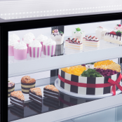 Vitrine réfrigérée d'exposition inox - 1240 x 688 x 1200 mm - PREMIUM - GOLDINOX