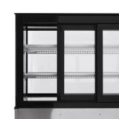 Vitrine réfrigérée d'exposition inox - 1840 x 688 x 1200 mm - PREMIUM - GOLDINOX