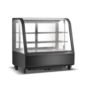 Vitrine réfrigérée positive de comptoir noire 100 Litres - GOLDINOX