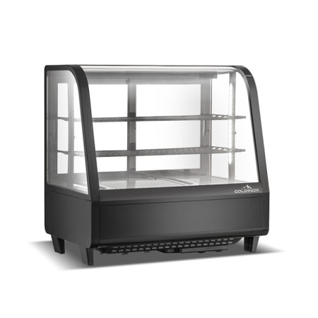 Vitrine réfrigérée positive de comptoir noire 100 Litres - - GOLDINOX