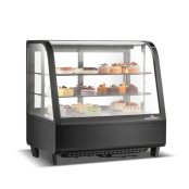 Vitrine réfrigérée positive de comptoir noire 100 Litres - GOLDINOX