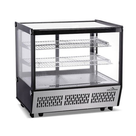 Vitrine réfrigérée positive de comptoir noire 120 Litres - GOLDINOX