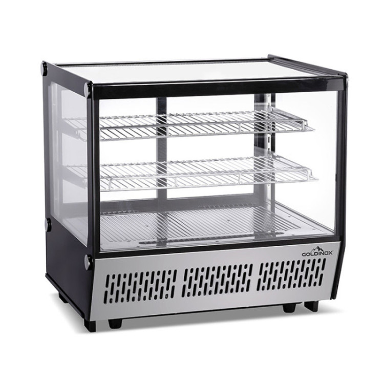 Vitrine réfrigérée positive de comptoir noire 120 Litres - GOLDINOX