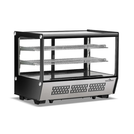 Vitrine réfrigérée positive de comptoir noire 160 Litres - GOLDINOX