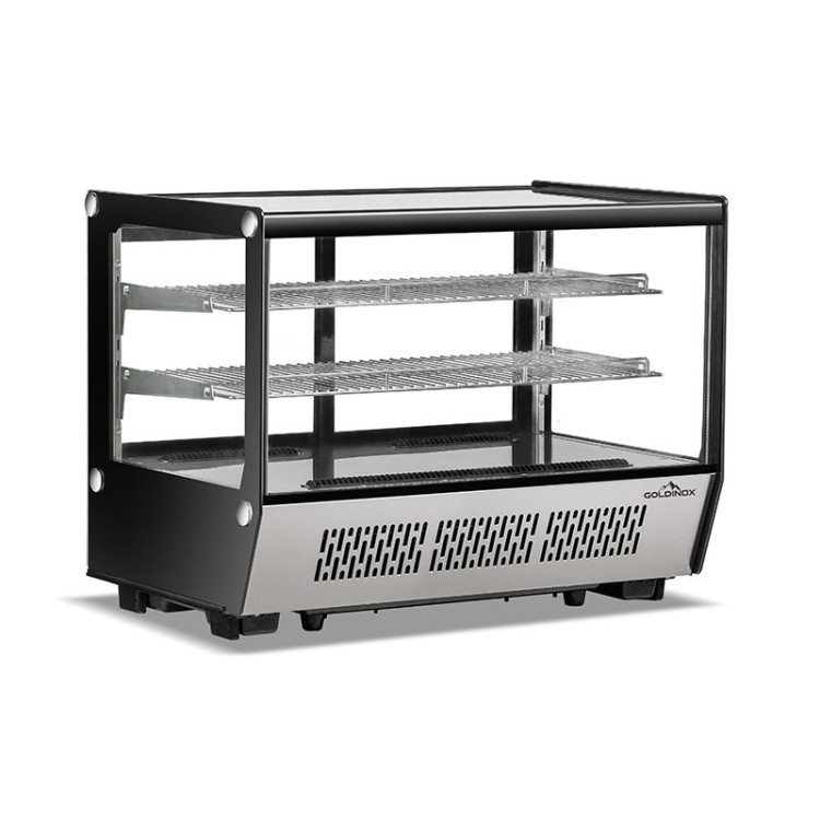 Vitrine réfrigérée positive de comptoir noire 160 Litres - GOLDINOX