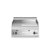 Plaque de cuisson à gaz 700 mm lisse et rainurée chromée (11,4 kw) à poser PREMIUM / GOLDINOX