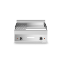 Plaque de cuisson électrique 700 mm lisse et rainurée chromée (9 kw) à poser PREMIUM / GOLDINOX