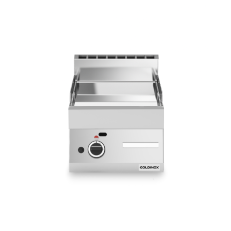 Plaque de cuisson à gaz 400 mm lisse chromée (5,7 kw) à poser PREMIUM / GOLDINOX