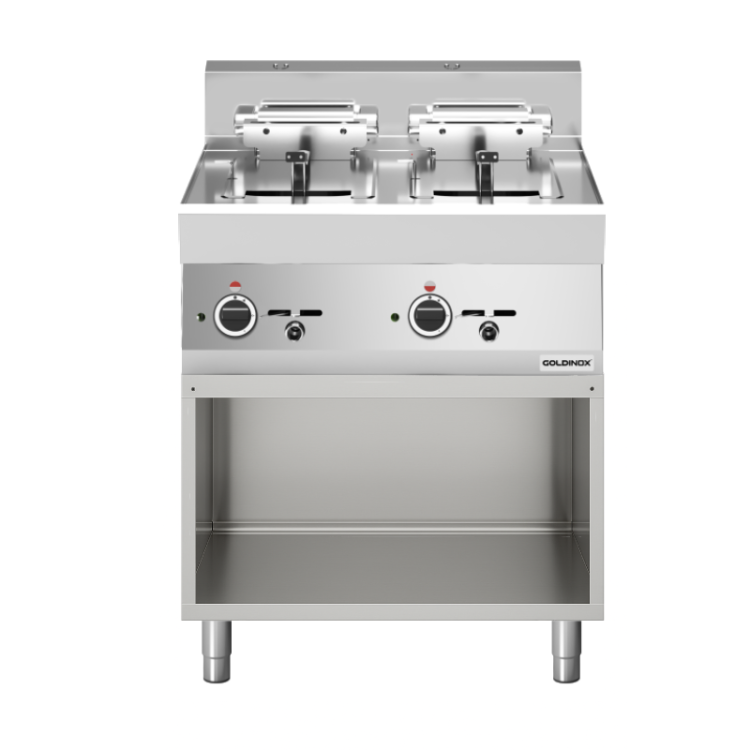 Friteuse électrique double 10 + 10 litres (15 kW) à poser PREMIUM / GOLDINOX
