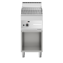 Plaque de cuisson à gaz 400 mm rainurée chromée (5,7 kw) à poser PREMIUM / GOLDINOX