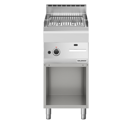 Grill pierre de lave à gaz 400 mm (5,5 kw) sur pieds PREMIUM / GOLDINOX