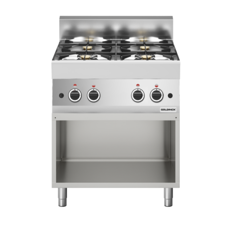 Cuisinière à gaz 4 brûleurs (17,2 kW) à poser PREMIUM / GOLDINOX