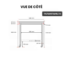 Table inox 700 x 600 mm avec renfort sur roulettes PREMIUM / GOLDINOX