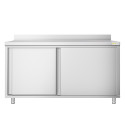 Meuble bas inox 1800 x 600 mm adossé PREMIUM / GOLDINOX