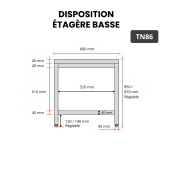 Table inox 800 x 600 mm PREMIUM / GOLDINOX