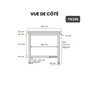 Table inox 2000 x 600 mm PREMIUM / GOLDINOX