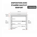 Table inox 800 x 600 mm adossée avec renfort PREMIUM / GOLDINOX